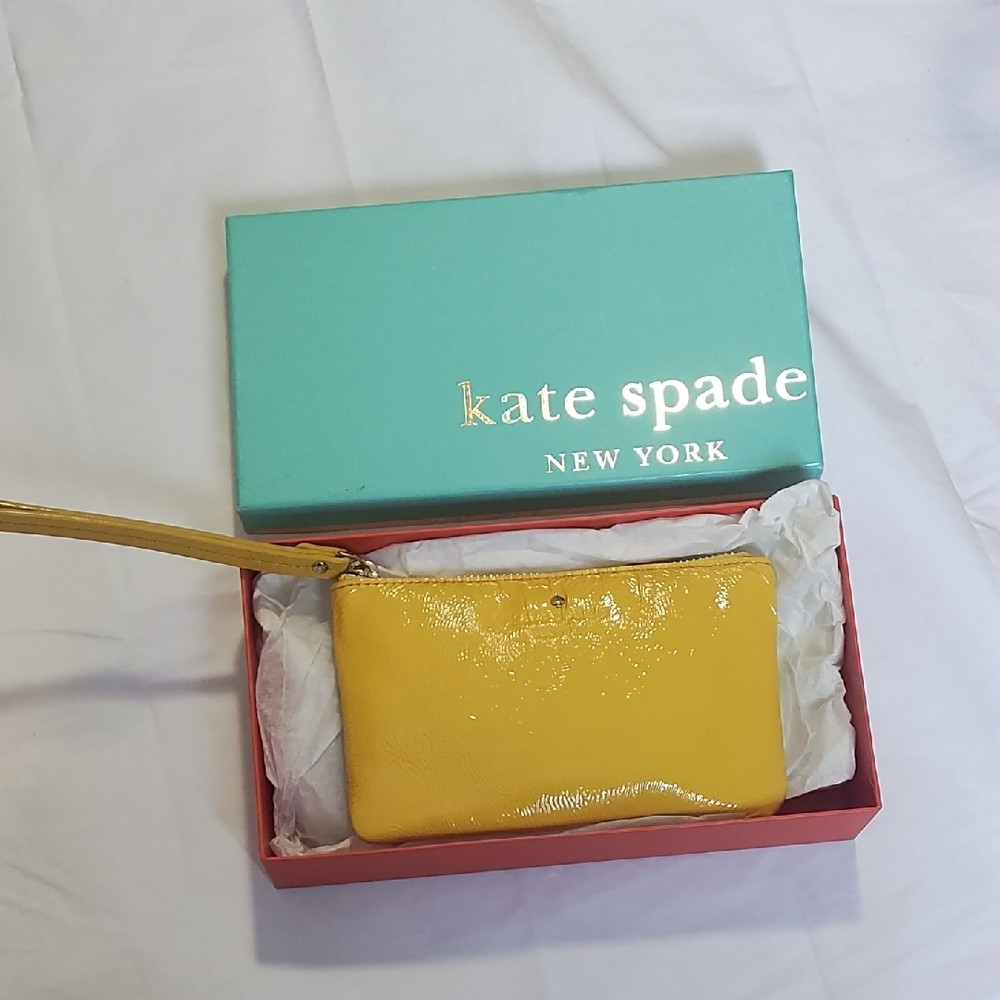 Kate Spade Yellow Patent Leather Clutch